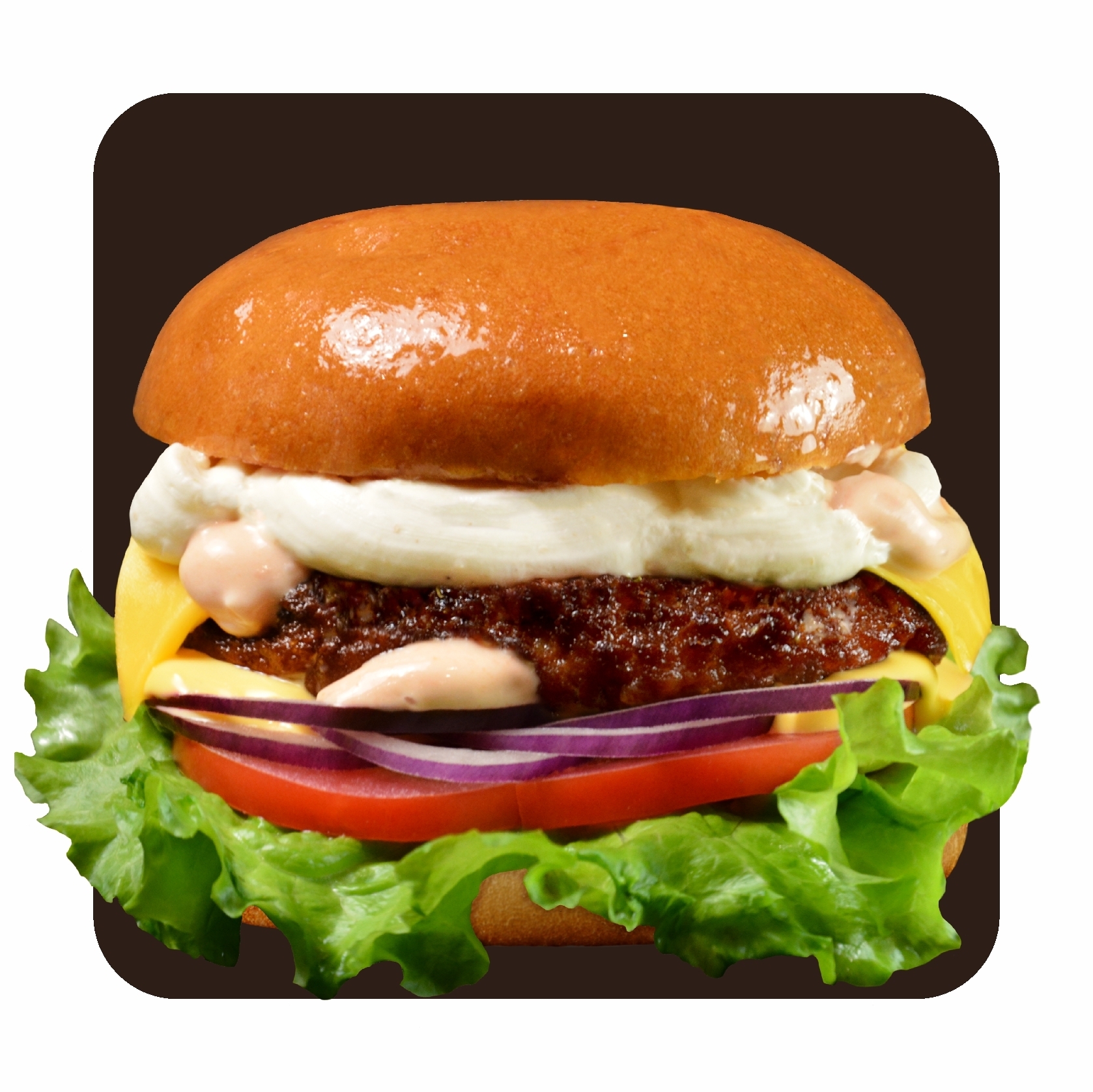 Бургер с творожным сыром