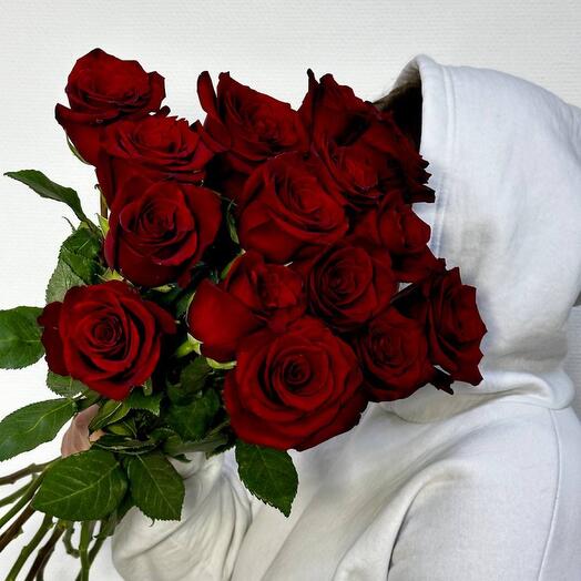 Букет «Ты такая одна!» из 15 премиальных эквадорских роз