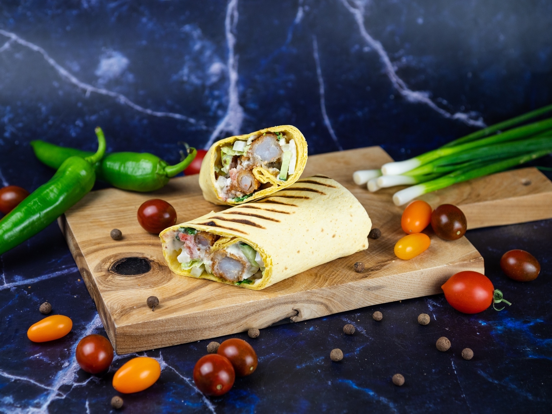 Шаурма с креветками