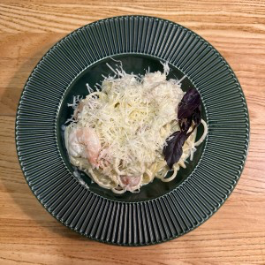 Спагетти с креветками