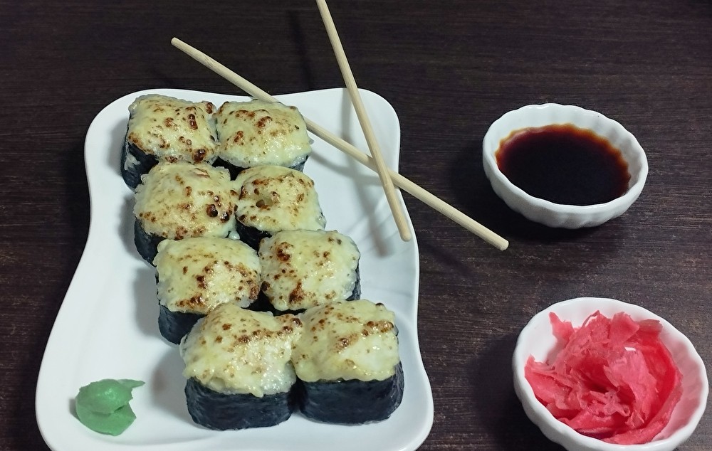 Ролл Цезарь с копченой курочкой