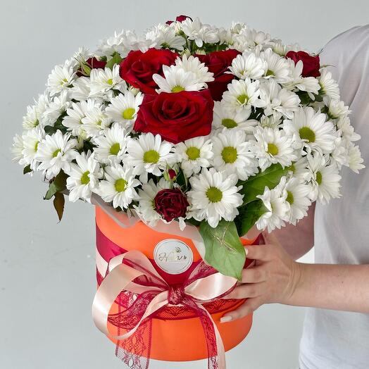 WOW - Композиция «Романтик» из роз и хризантем