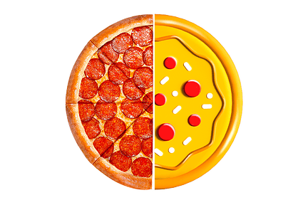 Пицца из половинок