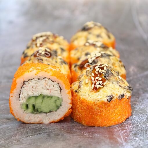 Запеченный с шампиньонами