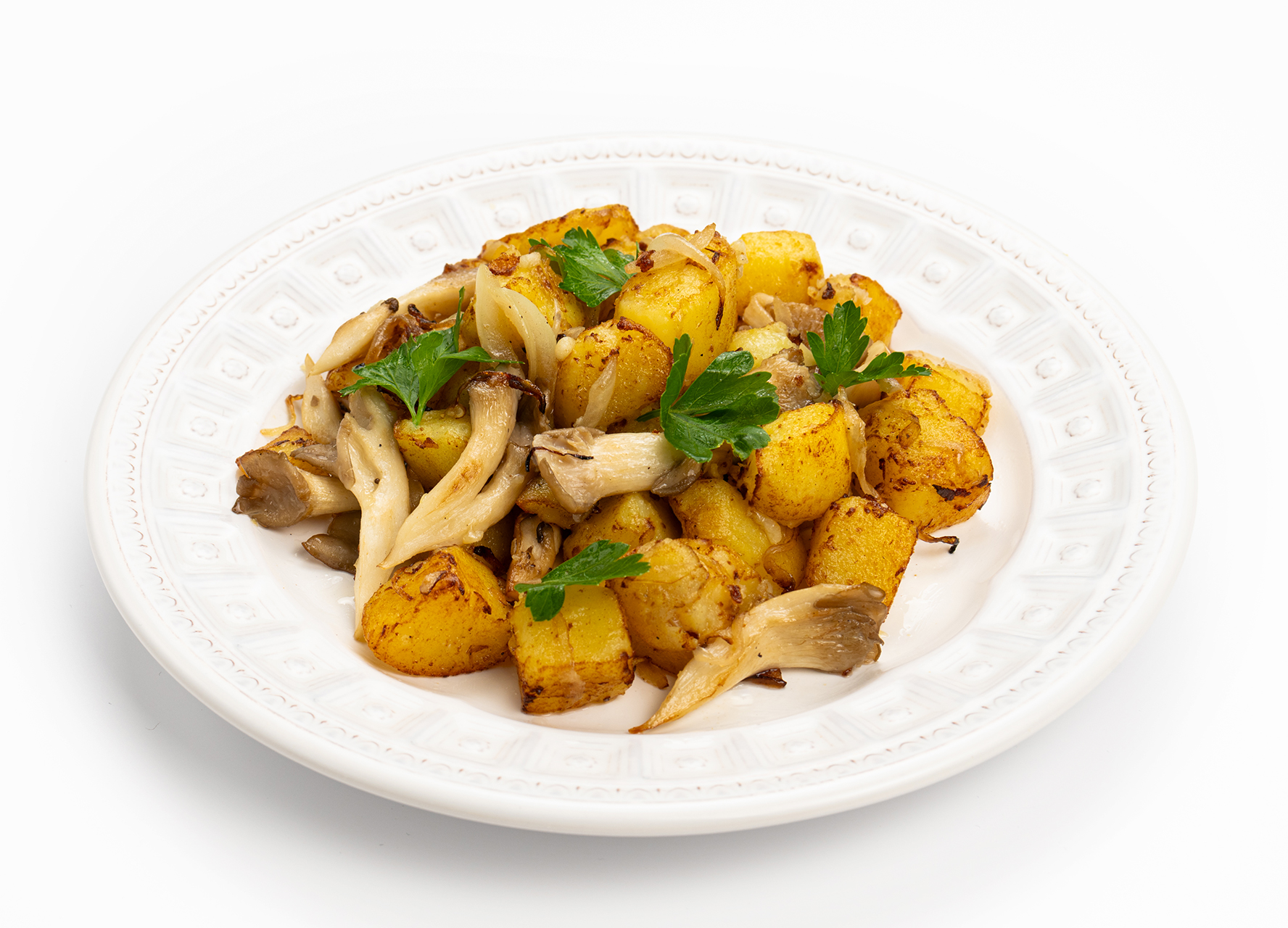 Жареный картофель с грибами