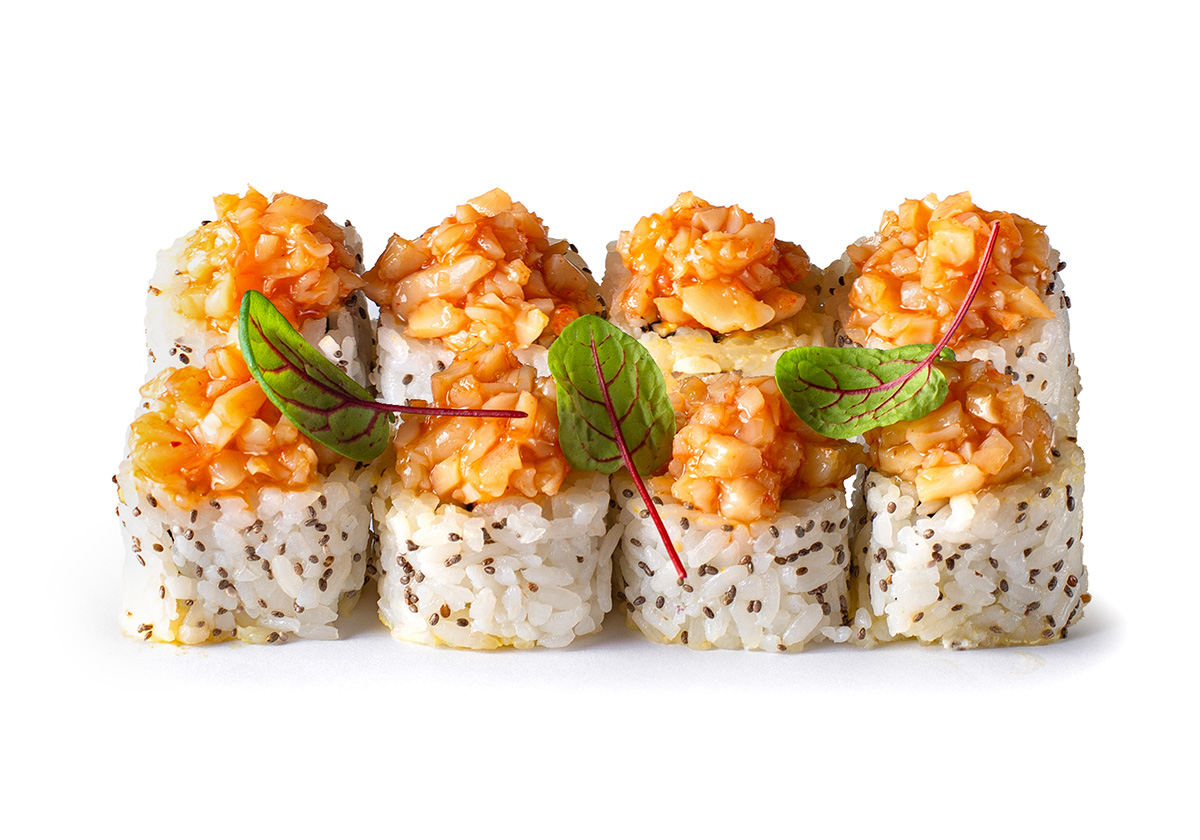 Ролл тартар с креветкой