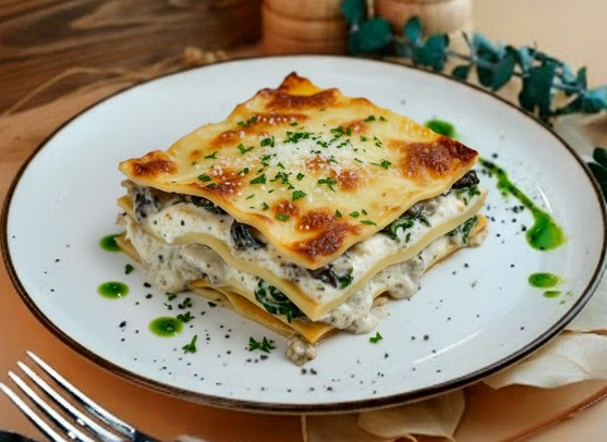 Лазанья грибная