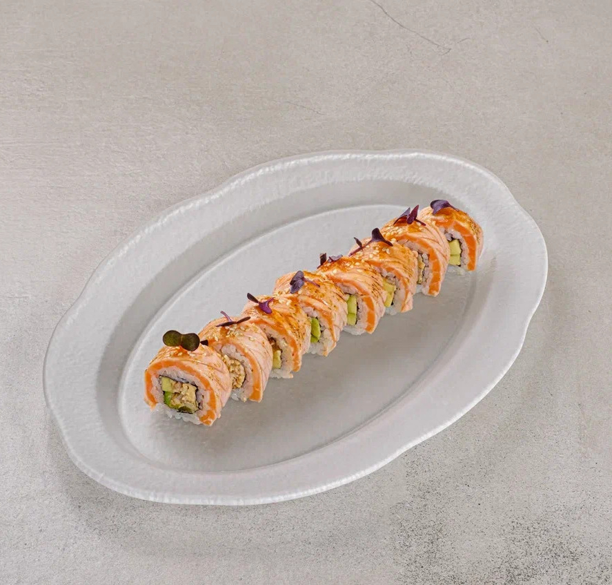 Ролл опаленная Филадельфия с лососем и угрем