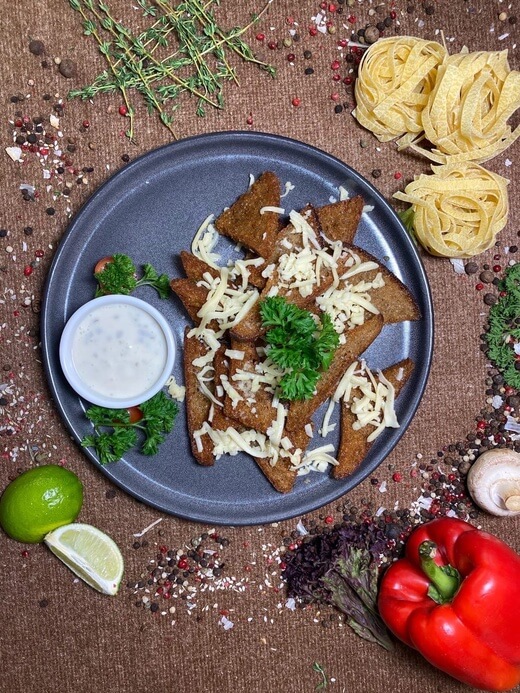 Крутоны с чесноком и сыром