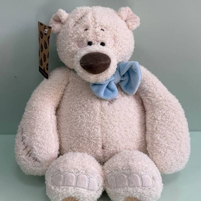 Мишка Тато с голубым бантом