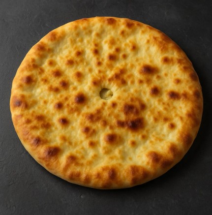 Осетинский пирог с фаршем из говядины, грибами и сыром 24 см