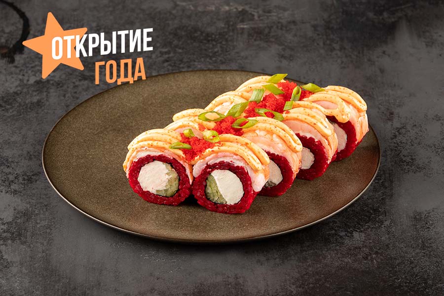 Red roll c креветками