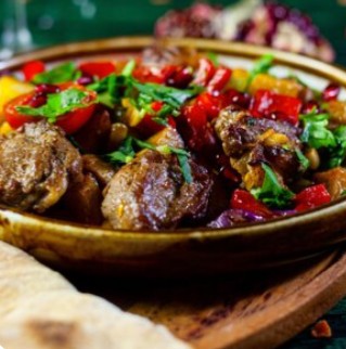 Оджахури (свинина), хлеб+соус