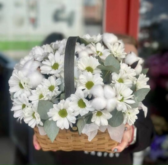 Корзиночка с ромашками