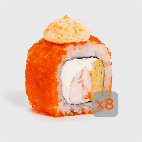 Запеченный с креветками