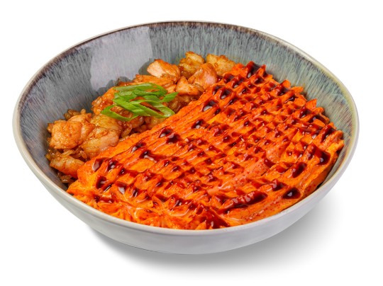 Wok Рис с креветкой и лососем