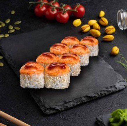 Запеченный ролл с курицей