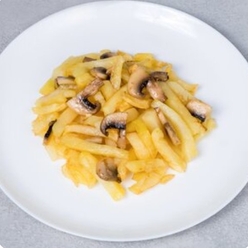 Картофель жаренный с грибами