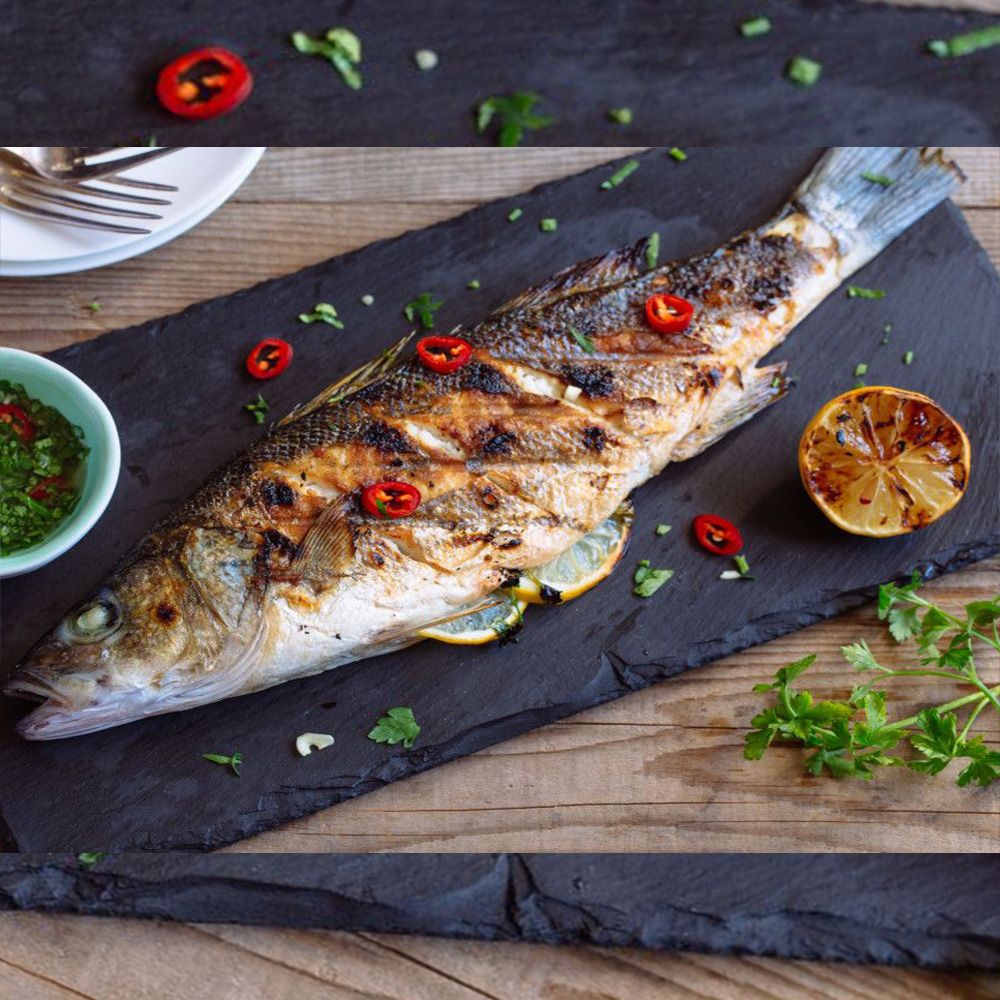 Рыба Сибас на углях