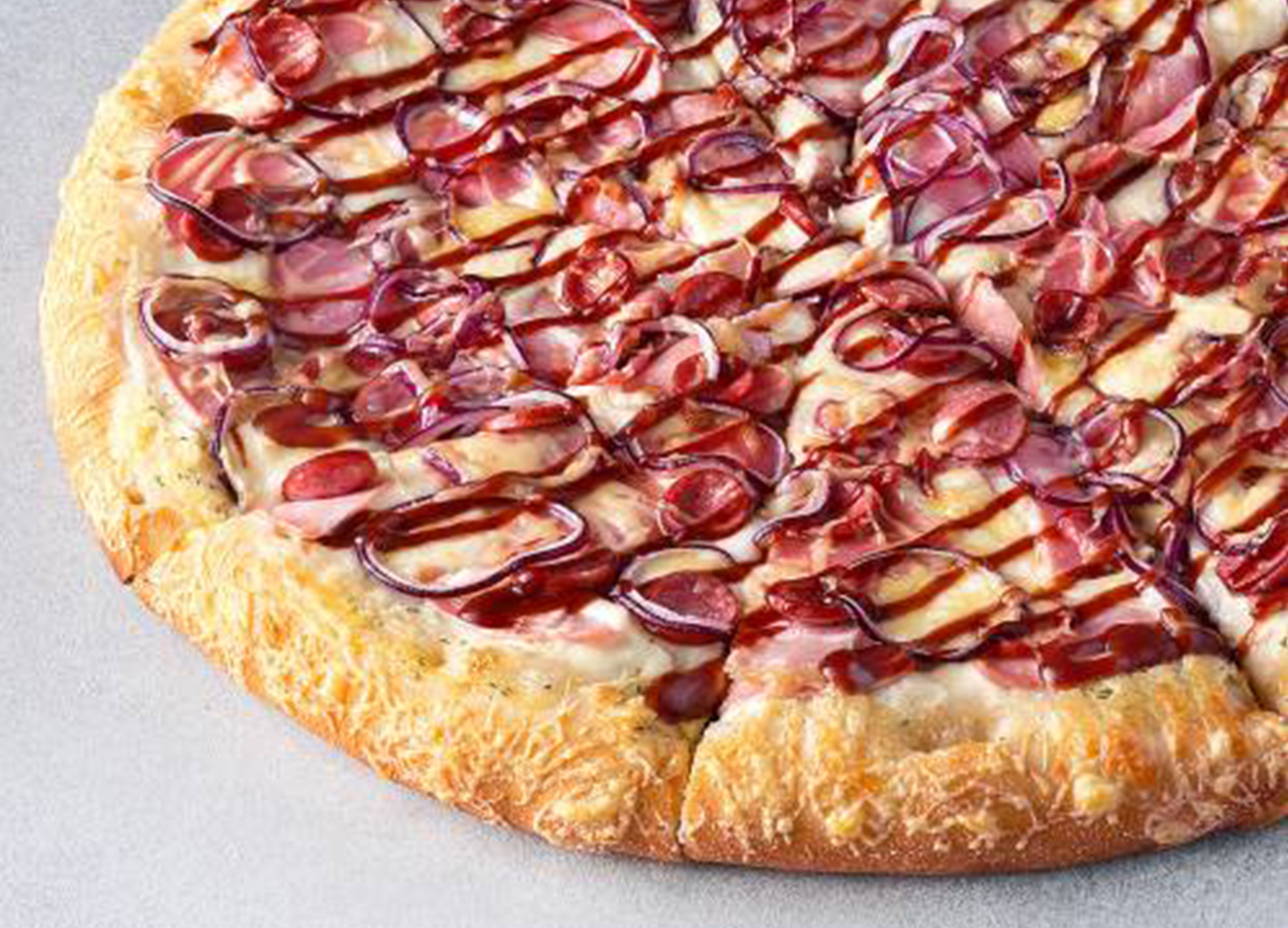 Пицца Мясная Барбекю 40 см на толстом с сыром