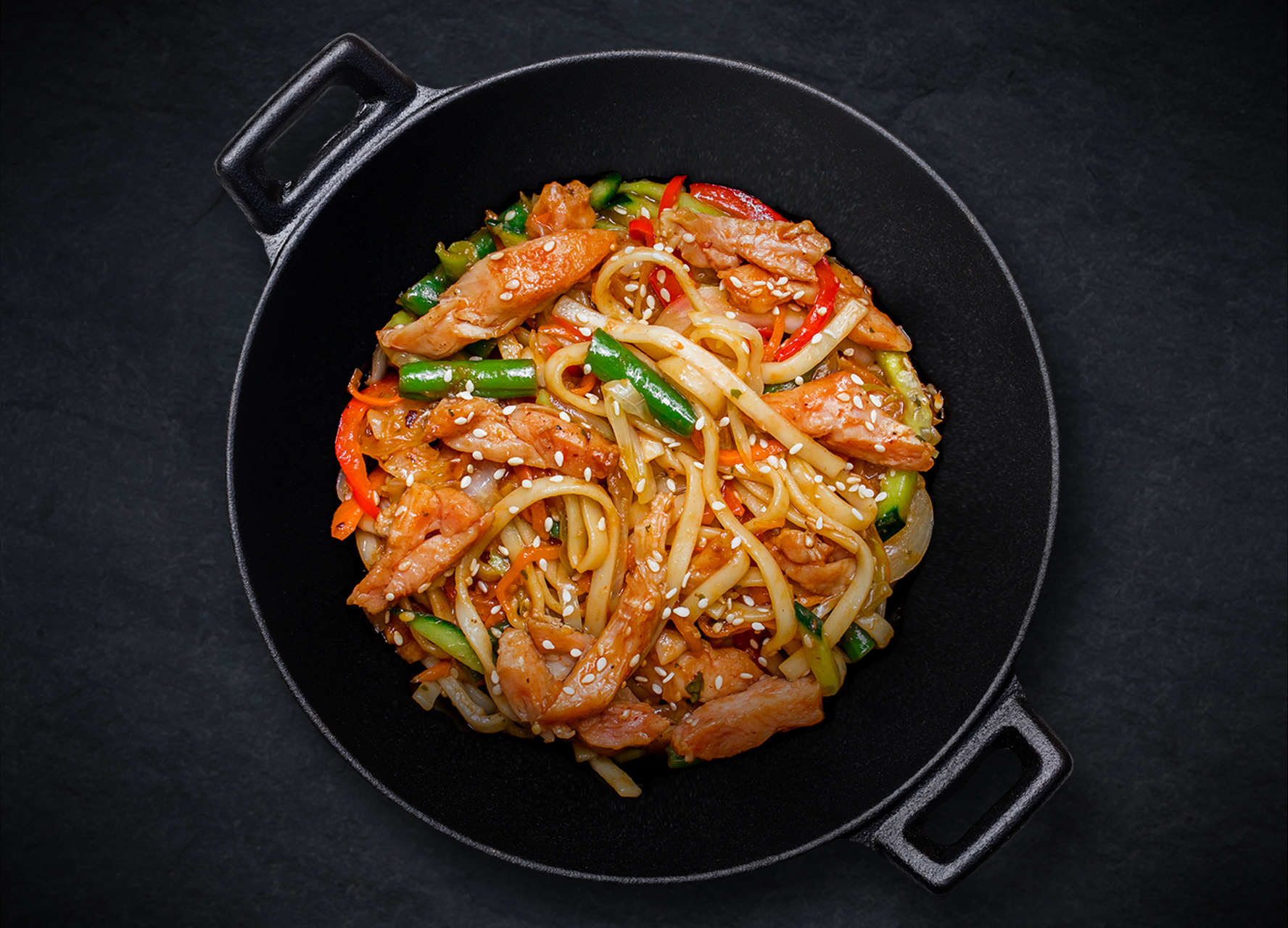 Wok с цыпленком гриль L