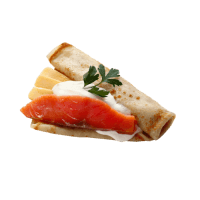 Блин с семгой