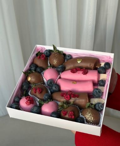 Ассорти клубника + бананы в шоколаде