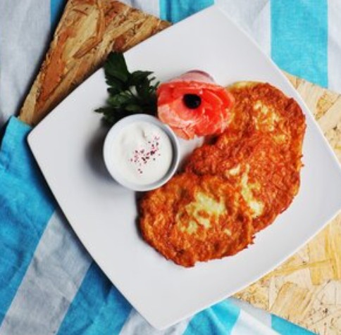 Драники картофельные с семгой
