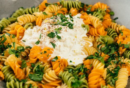 Фетучини с морепродуктами в сливочн соус