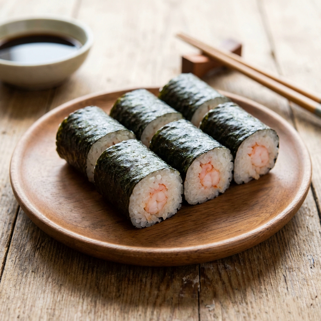 Классический ролл с креветкой