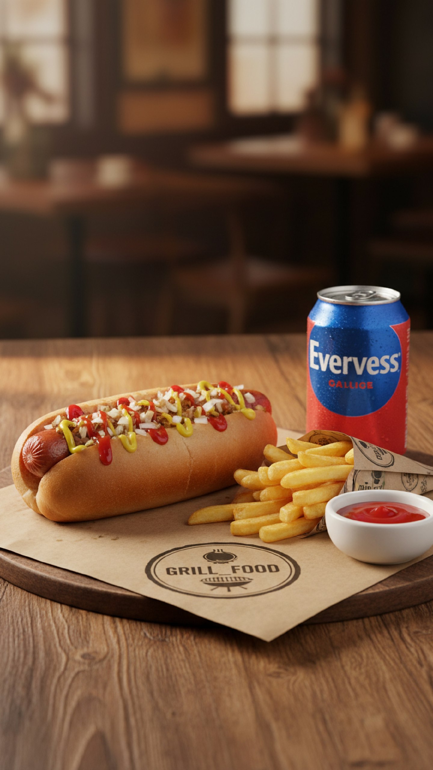 Комбо-обед с хот-догом 