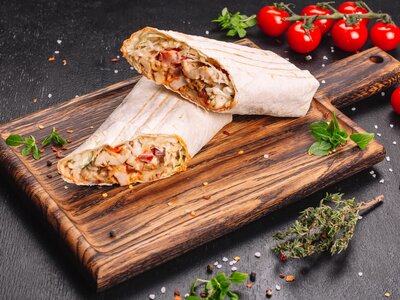 Шаурма с бараниной и сыром