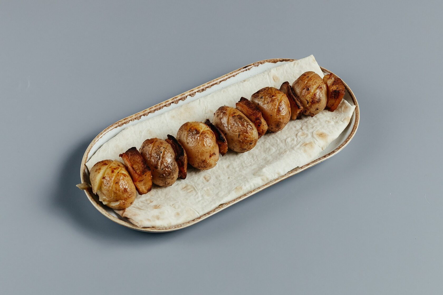 Картофель бейби с салом