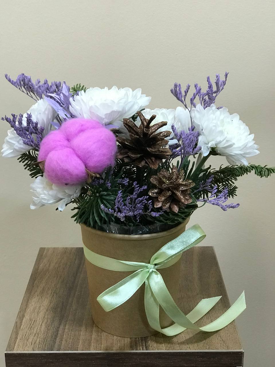 Композиция-мини новогодняя "Хлопок"