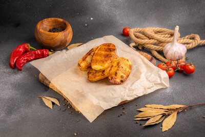 Запеченный на мангале картофель