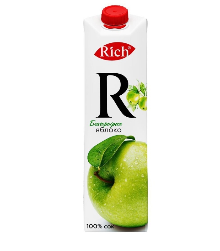 Сок Rich яблочный 1л