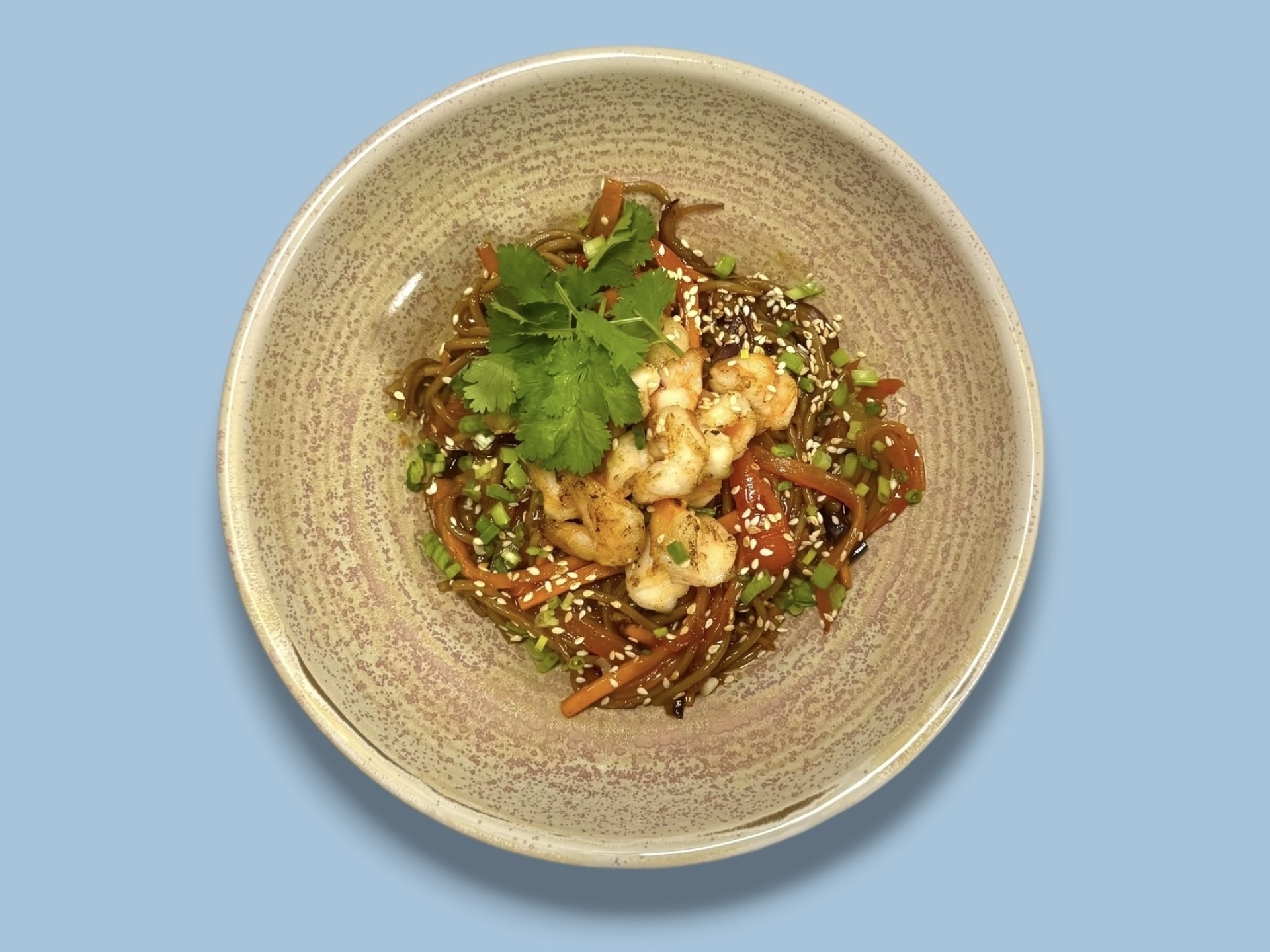 Wok соба с креветкой