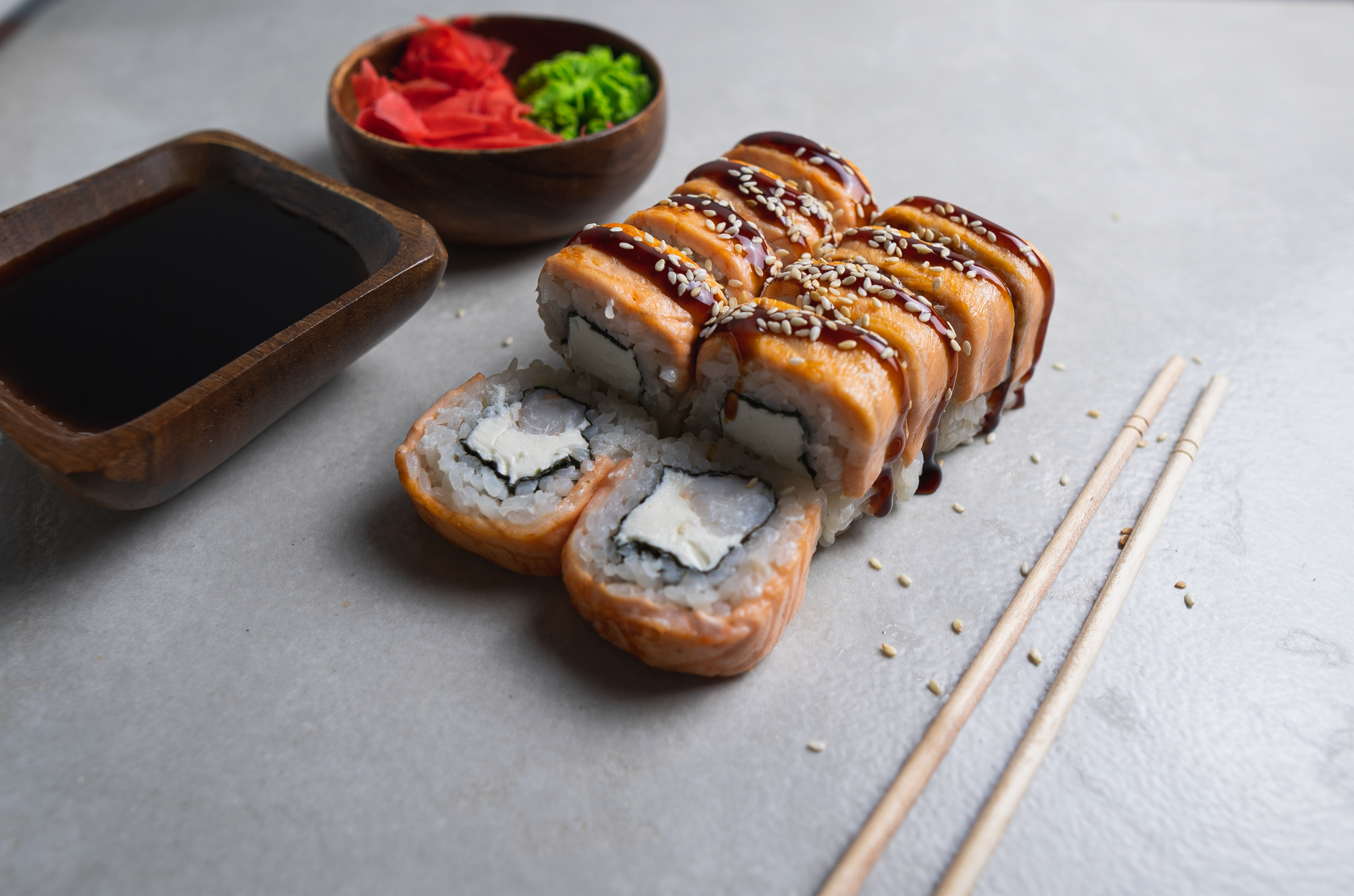 Ролл Филадельфия Гриль с Креветкой