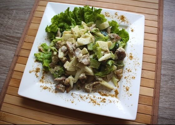 Фетучини с индейкой и сливочным песто