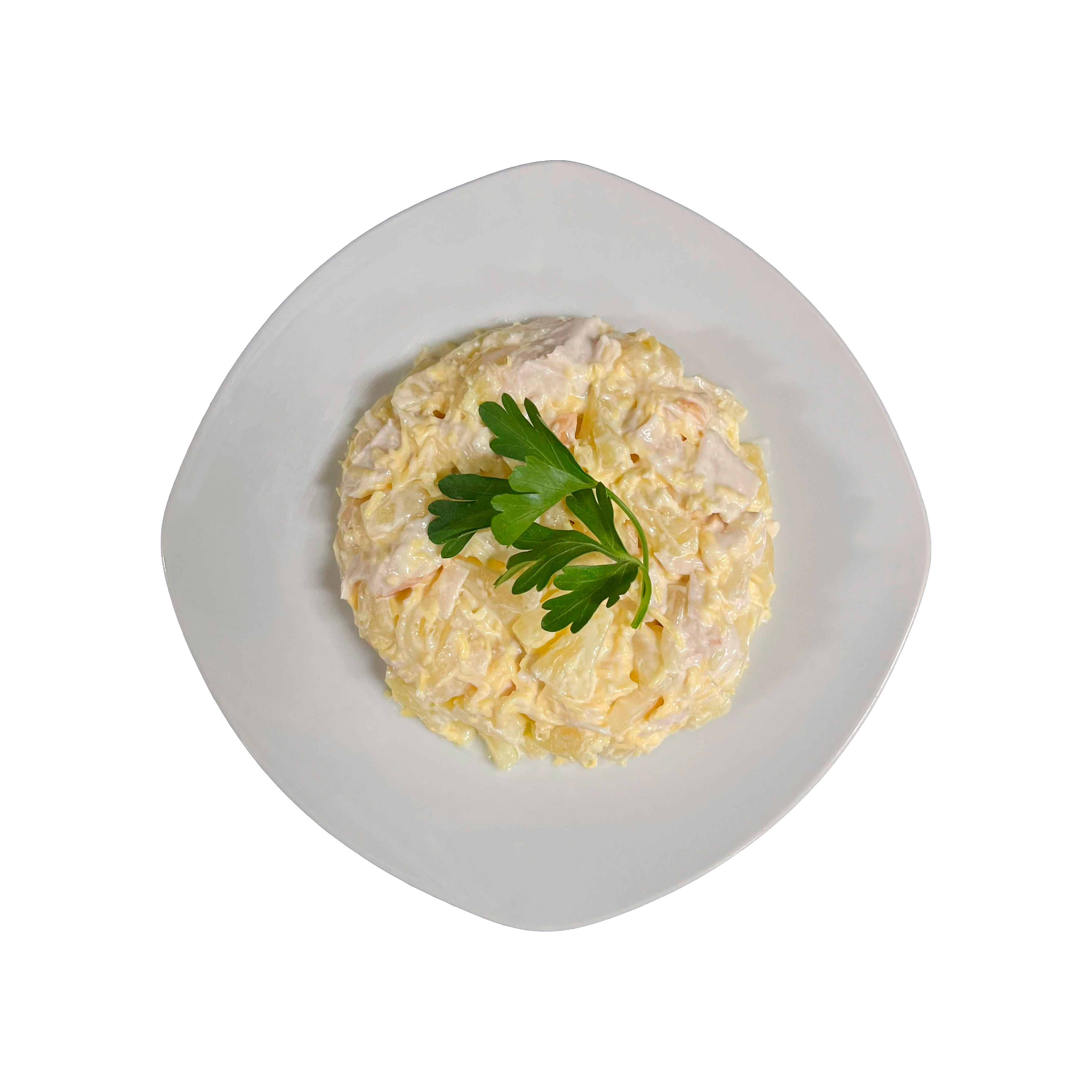 Салат с ананасом и копчёной курочкой S