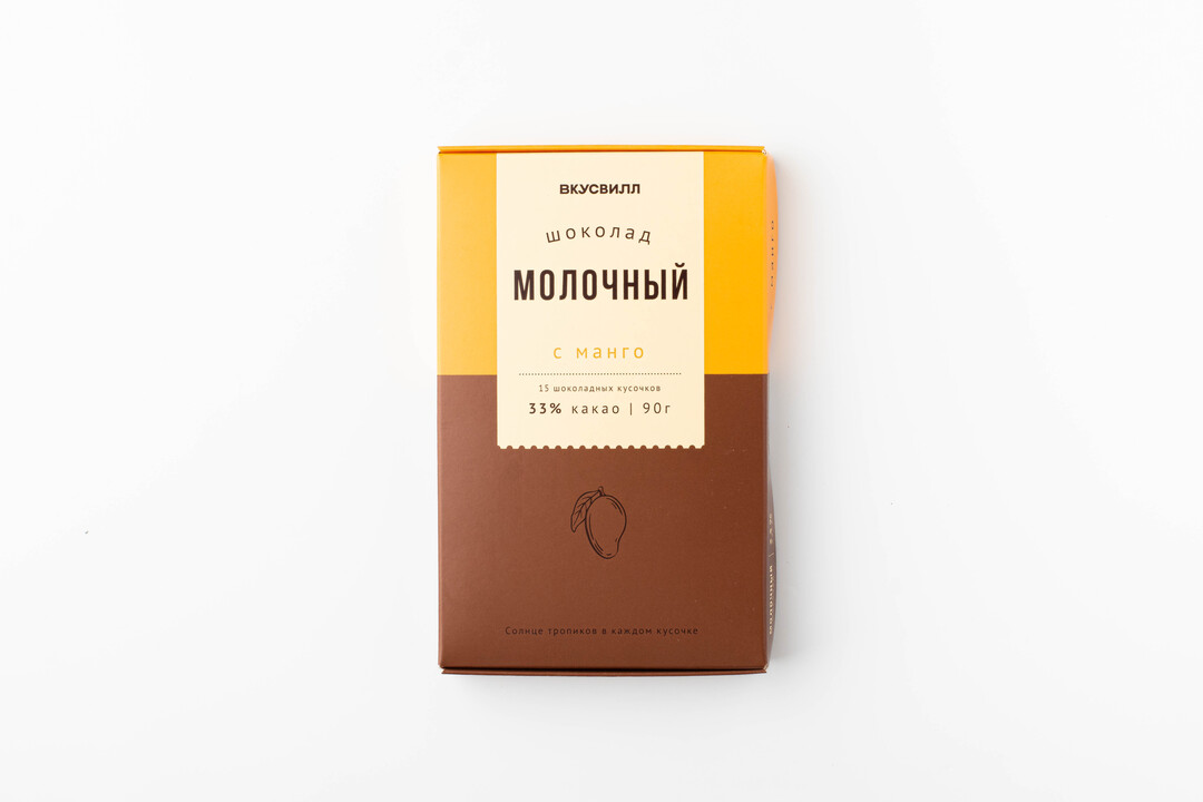Шоколад молочный с манго