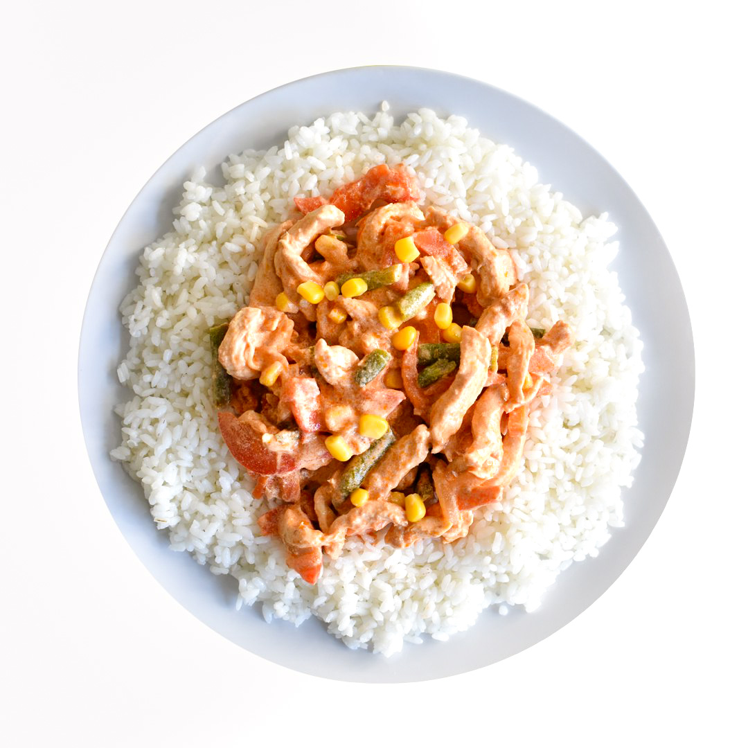 Фрикасе из куриного филе с рисом