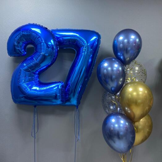 Шары на 27 лет(цифры)