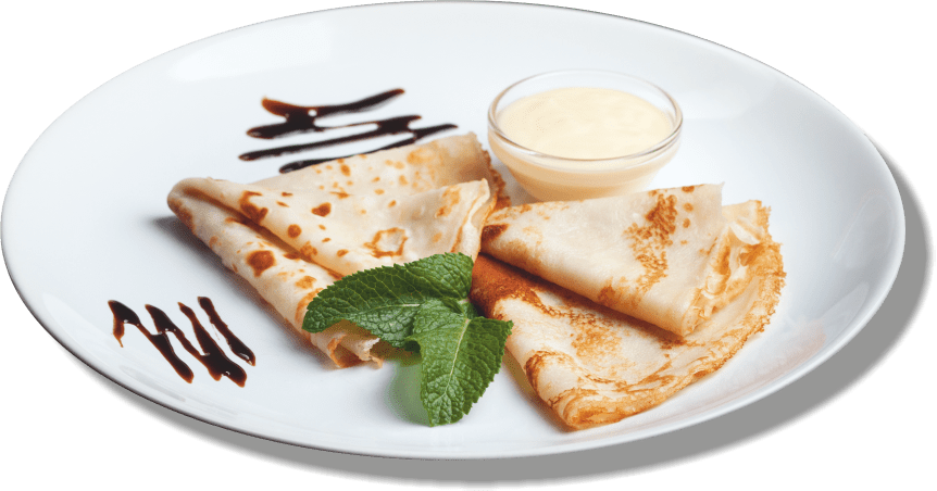 Блины со сгущённым молоком