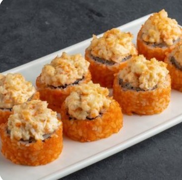 Брутальный ролл Двойная креветка запеченный