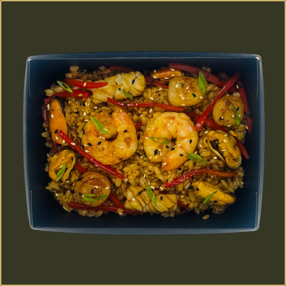 WOK Рис с морепродуктами фиш