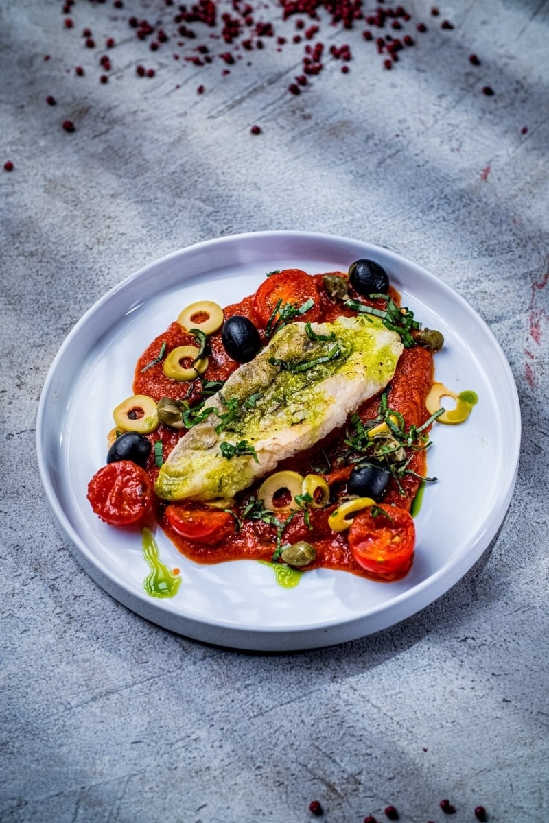 *Судак в сицилийском соусе