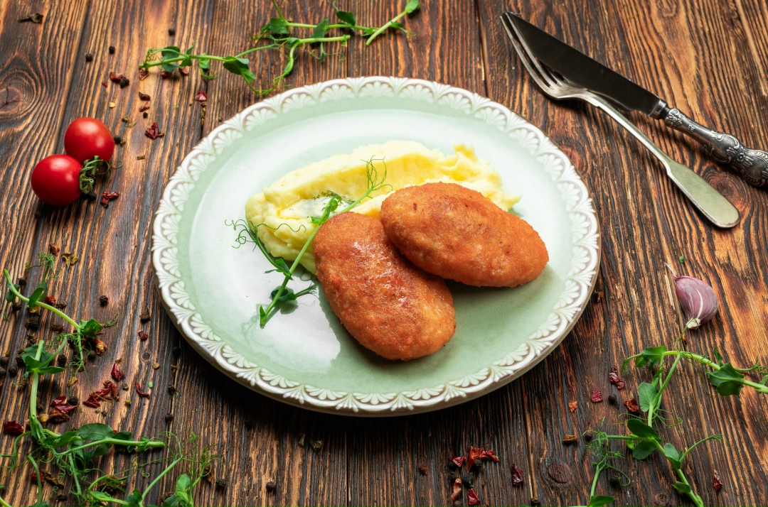 Щучьи котлеты с пюре