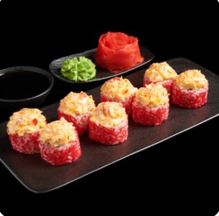 Запечённый ролл Острый краб