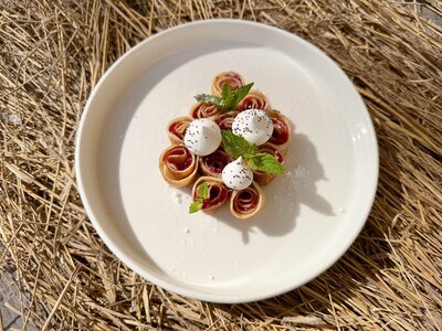 Блинчики с малиной